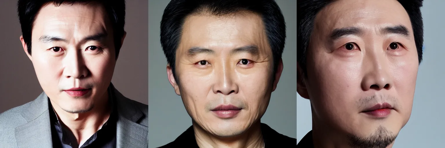 Prompt: close-up portrait of Chinese movie actor names 孙红雷