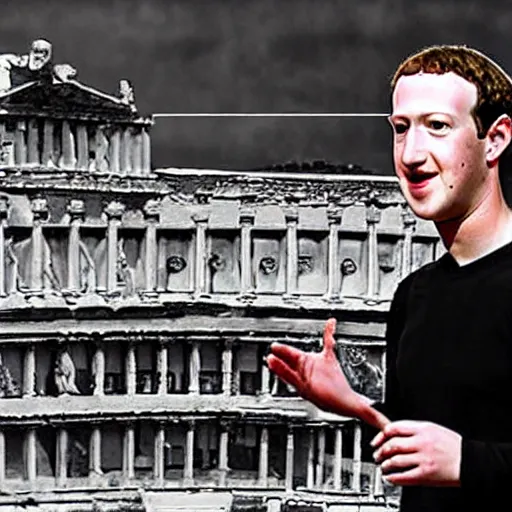 Image similar to Mark Zuckerberg as a greek emperor