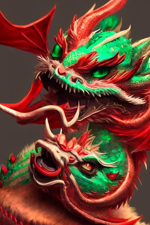 Prompt: cute baby chinese dragon stays on shoulder of its master, insane details, emerald eyes, sharpo focus, beautiful creature, cinematic rendering, artstation, 4 k, 8 k