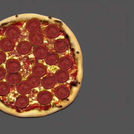 Image similar to wireframe pizza, hyperdetailed, unreal engine render, 8 k