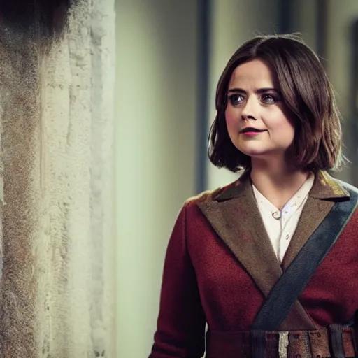 Image similar to jenna coleman as humanoid fox