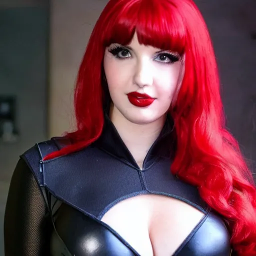 Prompt: Actress Bailey Jay as Marvel's Black Widow