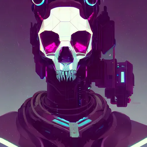 Image similar to a cyberpunk ram skull, by guweiz and wlop and ilya kuvshinov and artgerm and josan gonzalez, digital art