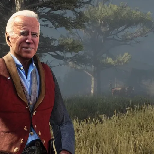 Image similar to joe biden in red dead redemption 2