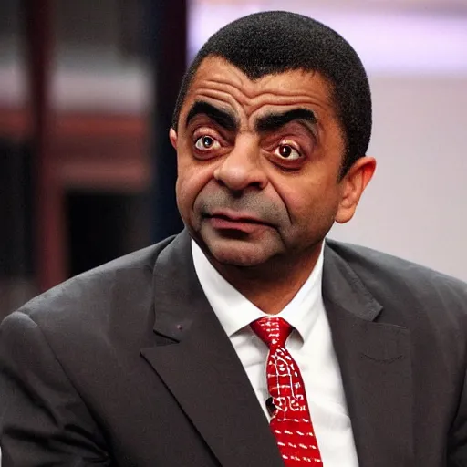 Prompt: african american rowan atkinson