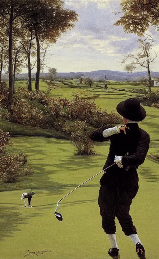 Image similar to morning golf by james jacques joseph tissot