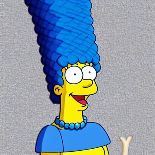 Image similar to Marge Simpson as a real person