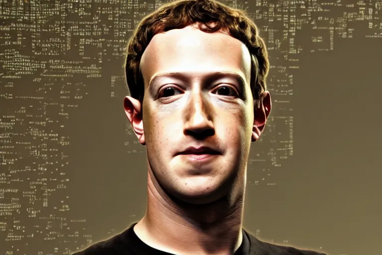 Image similar to Mark zuckerberg wearing matrix clothing, against a background of programming codes. ultra-detailed, UHD, 8k, octane render