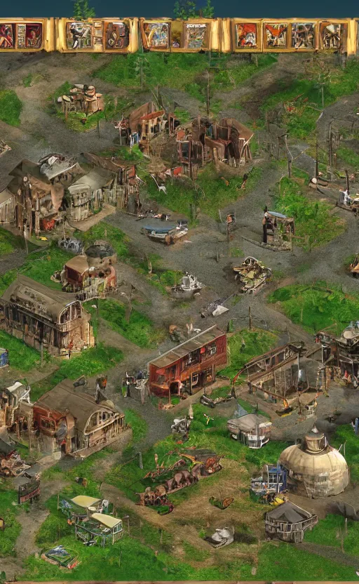 Image similar to screenshot from that 9 0 s rts game about managing a decaying national park. shows the ui