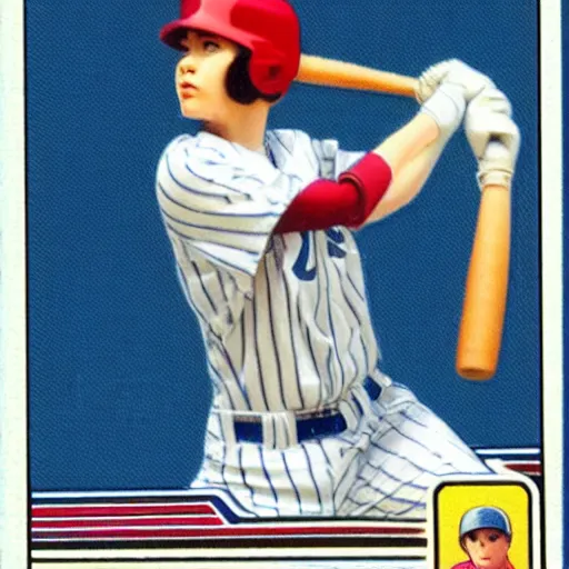 Image similar to rei ayanami baseball card