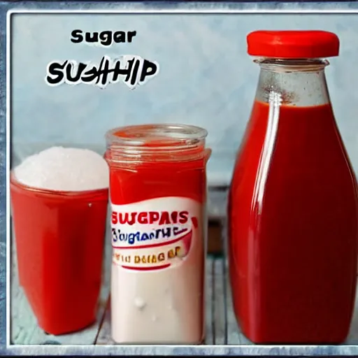 Prompt: Sugar and ketchup