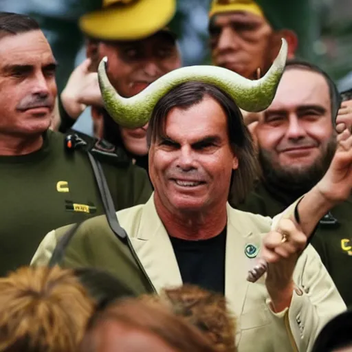 Image similar to Bolsonaro with long Horns