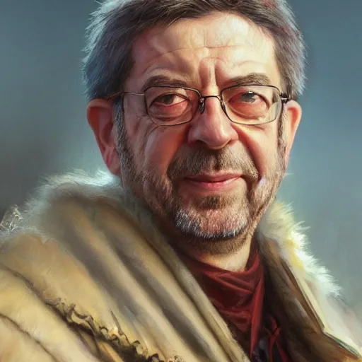 Image similar to jean - luc melenchon as a realistic fantasy d & d character, closeup portrait art by donato giancola and greg rutkowski, realistic face, digital art, trending on artstation