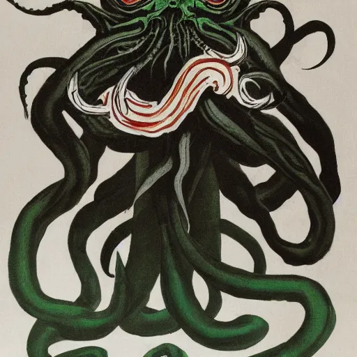 Image similar to cthulhu by qi baishi