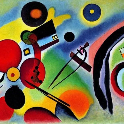 Image similar to a painting by kandinsky