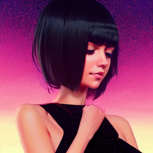 Image similar to a portrait of a beautiful victoria justice, glitter, art by ilya kuvshinov and wlop and and josan gonzalez, shikanosuke yagaki, mitsumayo, reivaille, digital art, highly detailed, intricate, sharp focus, trending on artstation hq, deviantart, pinterest, unreal engine 5, 4 k uhd image