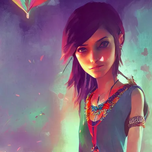 Image similar to an indian fairy, style game life is strange true colors square enix, trending on artstation, painted by greg rutkowski, render with game the last of us parte ii details