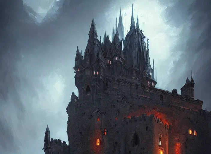 Fantasy Art - Dark Vampire Castle - Lore Wise Games, Fantasy Stock Art