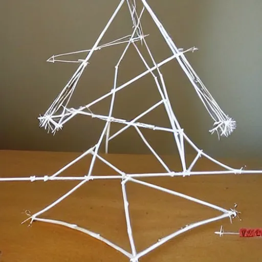 Image similar to hobby diy engineering photo. tensegrity