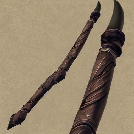Prompt: fantasy longbow weapon made from whispy shadows, digital media