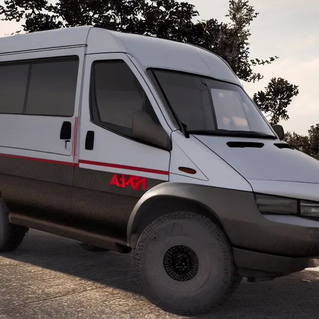 Image similar to the a - team van, realistic, unreal engine render, octane render, hyper realistic, photo, 8 k