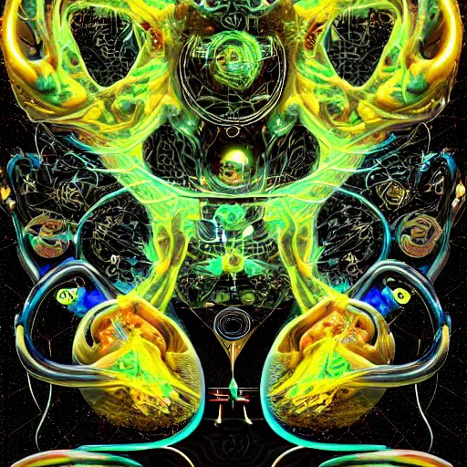 Prompt: psychocybernetic memetic squamose ideation spore emulating ego gratification with torrid supernormal stimulus hyper detailed intricate digital art occult symbols mystic imagery