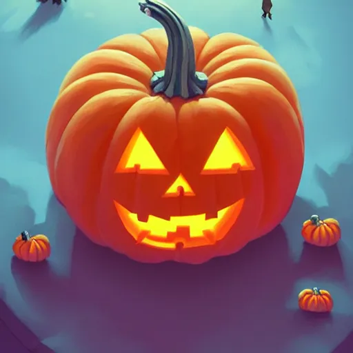 Image similar to isometric various pumpkins, video game prop design, 2 d game fanart behance hd by jesper ejsing, by rhads, makoto shinkai and lois van baarle, ilya kuvshinov, rossdraws global illumination