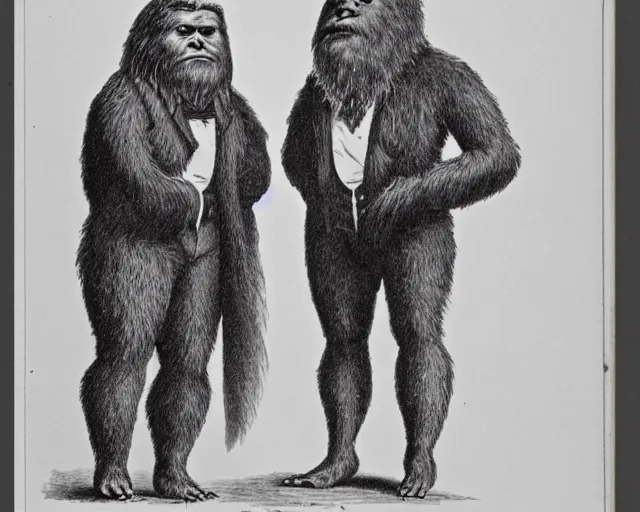 Image similar to 1870s sasquatch