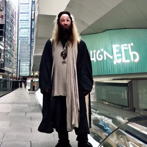 Prompt: gandalf hypebeast in hong kong