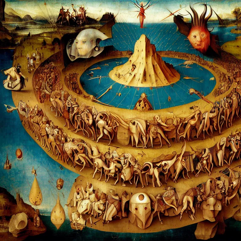 Prompt: a majestic photograph of the king of agharta, land of advanced races, giant, hollow earth infographic, illustrations, dynamic lighting, digital art, fantastically beautiful, illustration, aesthetically inspired by leonardo da vinci, trending on artstation, art by hieronymus bosch, albrecht durer 8 k, upscale
