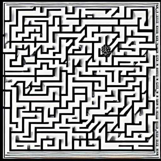 Prompt: a maze in the style of MC Escher