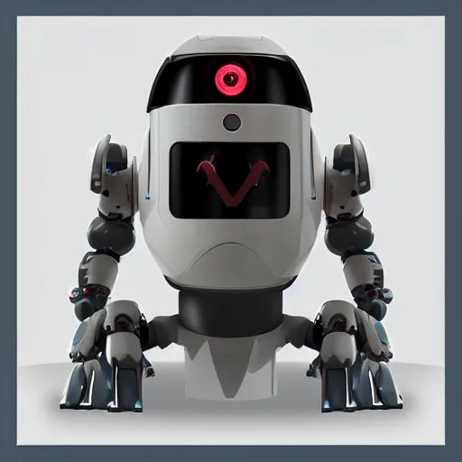 Image similar to artstation profile picture, cool robot profile