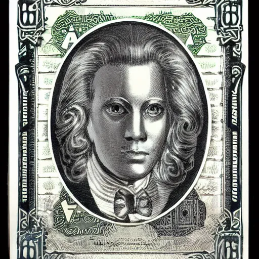 Image similar to robot intaglio banknote