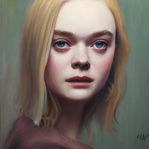 Image similar to ultra realistic portrait painting of elle fanning in the world of adam wyeth, art by frank frazetta, 4 k, ultra realistic, highly detailed, epic lighting