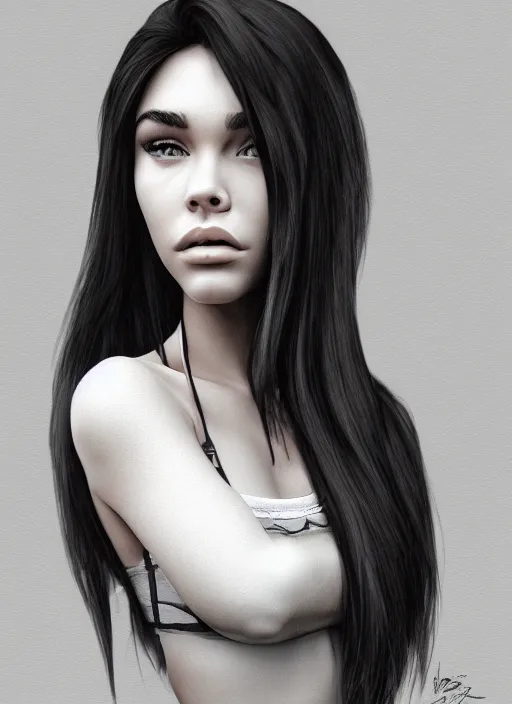 Image similar to Madison Beer realistic 3D portrait by ian spriggs