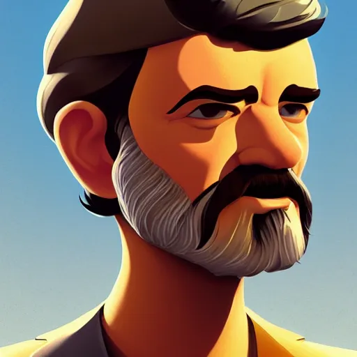 Image similar to face icon stylized minimalist george lucas, loftis, cory behance hd by jesper ejsing, by rhads, makoto shinkai and lois van baarle, ilya kuvshinov, rossdraws global illumination