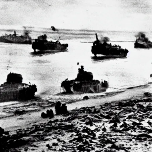 Image similar to the d - day, by robert capa,