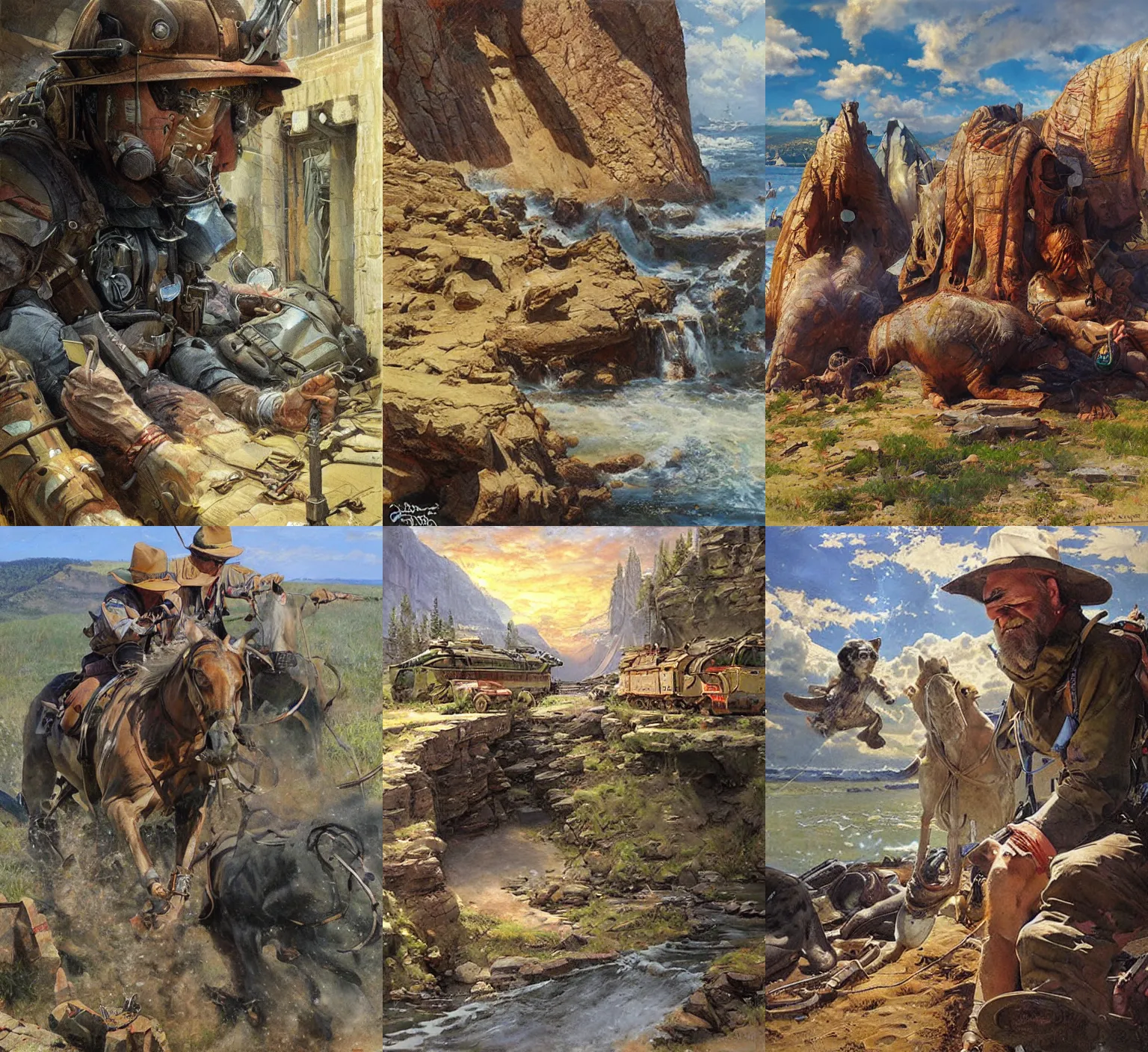 Image similar to artwork by james gurney