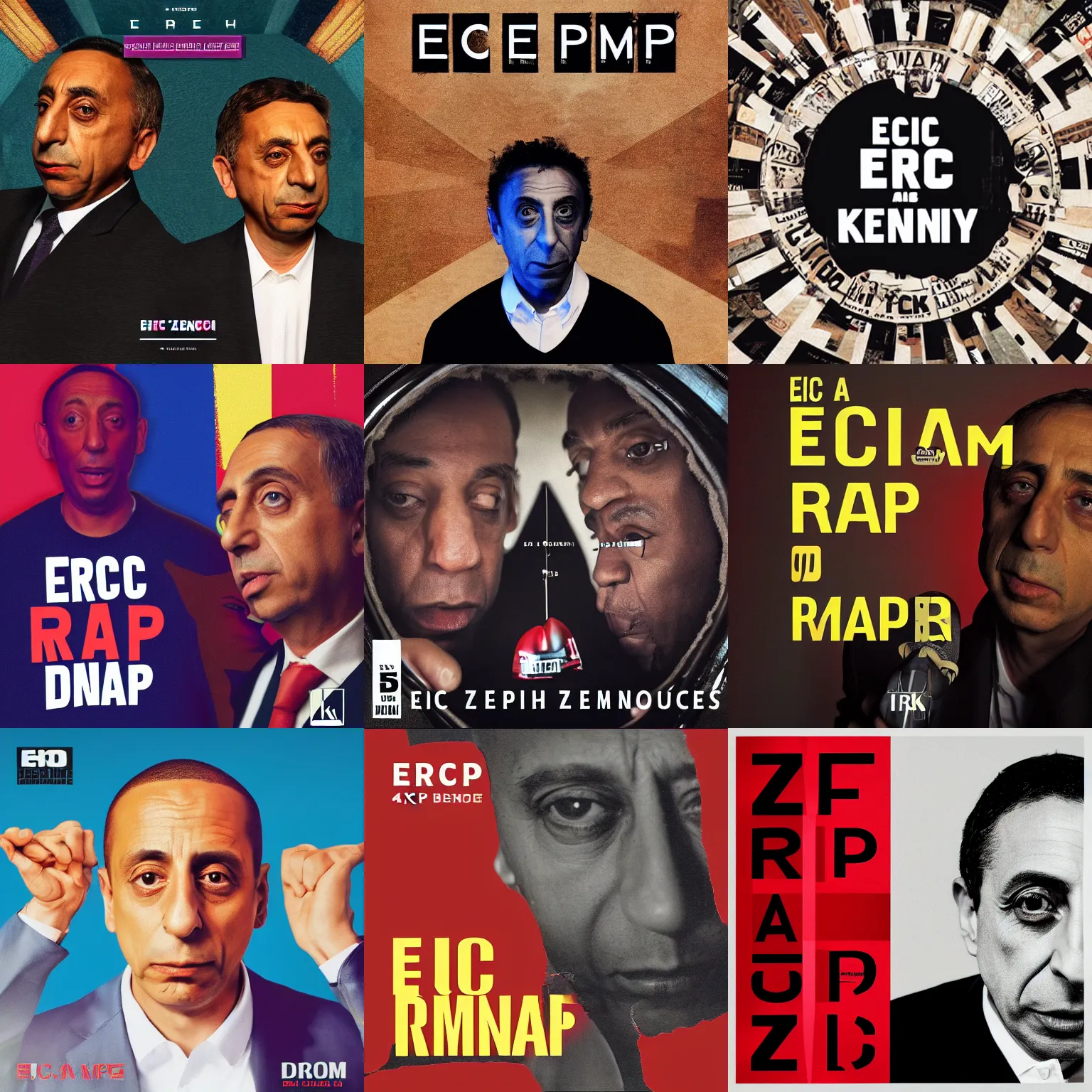 Prompt: cover of a rap album by eric zemmour, french politician, album cover,, 4 k