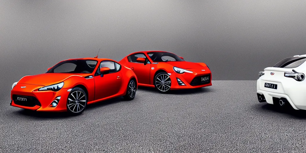 Image similar to hybrid design of Toyota gt86 2015 and Aston Martin 2022. No background, concept art style.