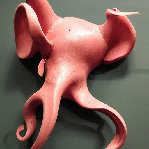 Image similar to sculpture of a pig - octopus, work in progress, neo - expressionism