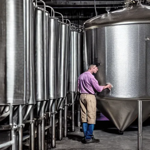 Prompt: man in a beer factory, 8 k hd photo,