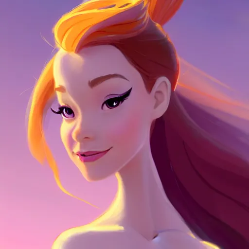 Image similar to 3 / 4 view of a portrait of a female fairy disney character with wings, confident pose, digital painting, artstation, concept art, smooth, sharp focus, illustration, trending on artstation, highly detailed, concept art, art by milt kahl, glen keane, marc davis, trending on artstation h 6 4 0