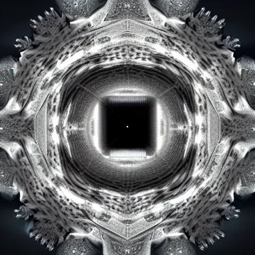 Image similar to hyperrealism photography computer simulation visualisation of parallel universe cgi anime scene with white fox by caravaggio rendered in mandelbulb 4 d