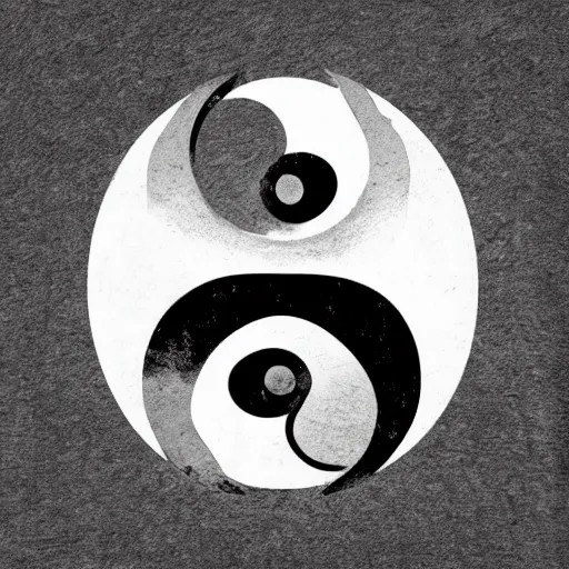 Image similar to yin Yang symbol by apes and horses