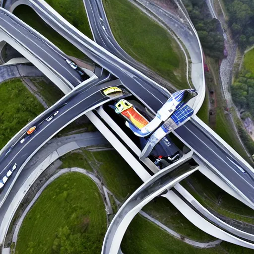 Image similar to flying car highway car toll