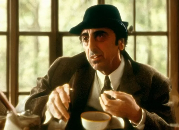 Image similar to film still of !!!!Al Pacino!!! as Everett in Oh Brother Where Art Thou 2000, 4k