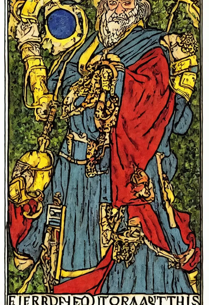 Image similar to Geoffrey Hintonas tarot Hierophant