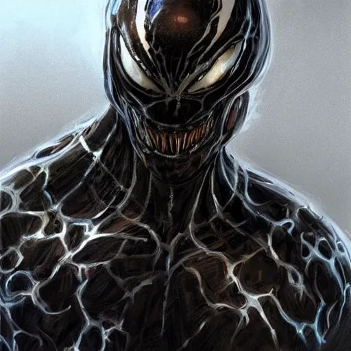 Image similar to venom the symbiote wearing gucci clothes | venom movie | cinematic lighting | award - winning | closeup portrait | by donato giancola and mandy jurgens and charlie bowater | featured on artstation | pencil sketch | sci - fi alien