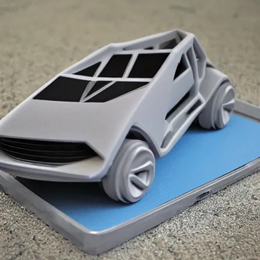 Image similar to a 3d printed car